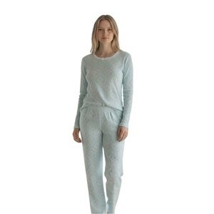 CHARTER CLUB Women’s Light Blue Long Sleeve Pajama Set size S